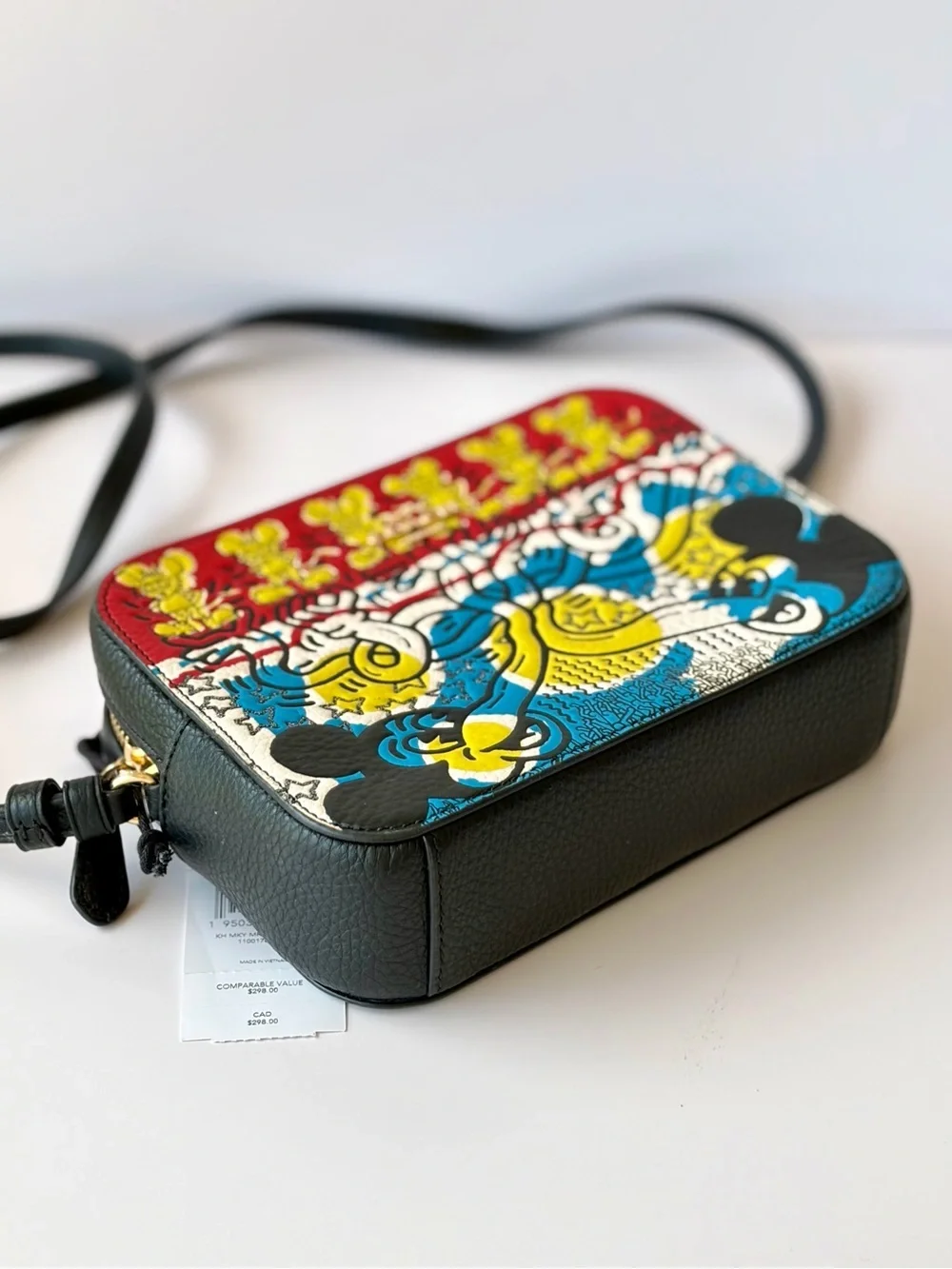 Coach Disney Mickey Mouse X Keith Haring Mini Camera Crossbody Bag